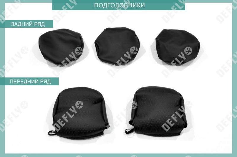 Чехлы на сиденья Nissan Almera (G15), 2012-2019, сплошной задний ряд, экокожа черная