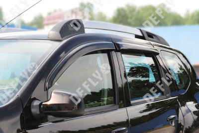 Дефлекторы окон Renault Duster (HS), 2010-2021, Nissan Terrano (D10), 2014-2022