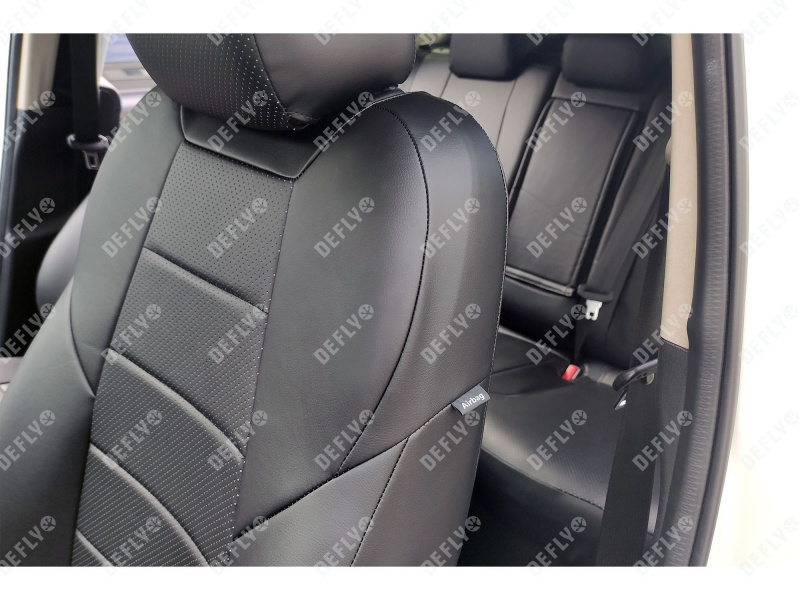 Чехлы на сиденья Mazda CX-5 (KF), 2016-2026, спинка 2 ряда 40/20/40, экокожа черная