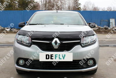 Дефлектор капота Renault Logan (L52), Renault Sandero (B52), Stepway, 2014-2022