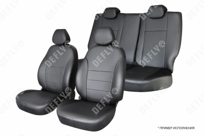 Чехлы на сиденья Nissan Note (E12), 2012-2020, экокожа черная