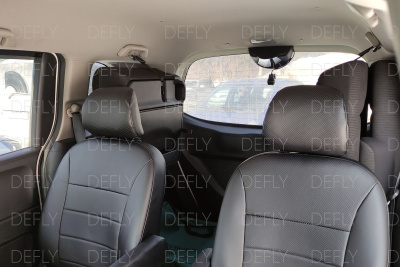 Чехлы на сиденья Honda Freed (GB3, GB4), 2011-2016, рестайлинг, 6 мест, капитанские кресла, экокожа черная