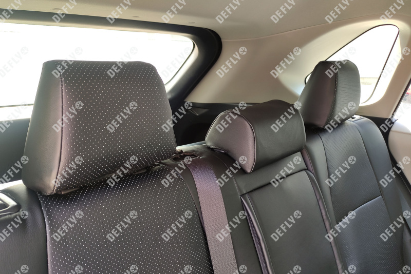Чехлы на сиденья Toyota RAV4 (XA50), 2018-н.в., экокожа черная