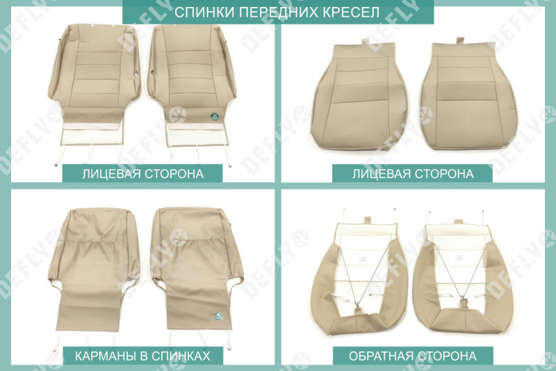 Чехлы на сиденья Lexus RX (XU10), 2000-2003, рестайлинг, экокожа бежевая
