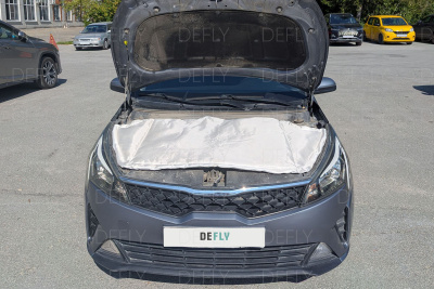 Автоодеяло и утеплитель радиатора Kia Rio (FB), 2020-2022, седан, рестайлинг