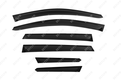 Дефлекторы окон Geely Coolray, Belgee X50, 2018-2026, комплект 6 шт.