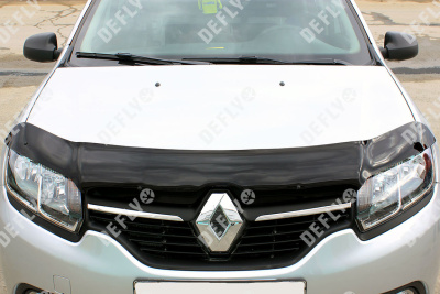 Дефлектор капота Renault Logan (L52), Renault Sandero (B52), Stepway, 2014-2022