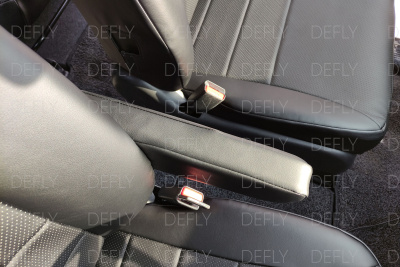 Чехлы на сиденья Honda Freed (GB3, GB4), 2011-2016, рестайлинг, 6 мест, капитанские кресла, экокожа черная