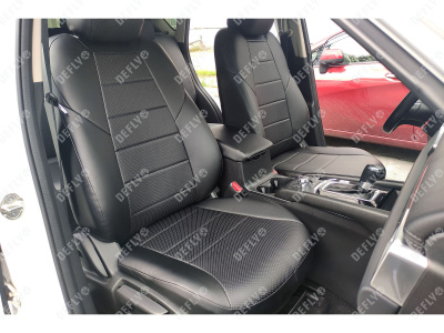 Чехлы на сиденья Mazda CX-5 (KF), 2016-2026, спинка 2 ряда 40/20/40, экокожа черная