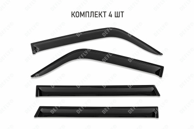 Дефлекторы окон для Лада Нива 4x4 (2121), 1977-н.в., 3 двери, комплект 4 шт.