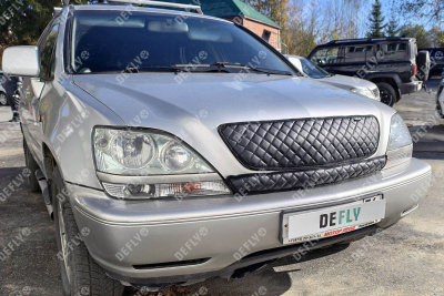 Утеплитель радиатора для Toyota Harrier, Lexus RX (XU10), 1997-2003, экокожа черная