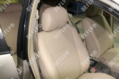 Чехлы на сиденья Toyota Harrier 1997-2003, Lexus RX 1998-2001, до рестайлинга, (XU10), экокожа бежевая