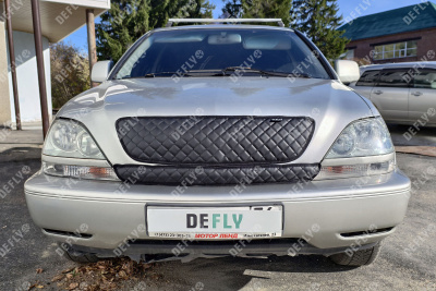 Утеплитель радиатора для Toyota Harrier, Lexus RX (XU10), 1997-2003, экокожа черная