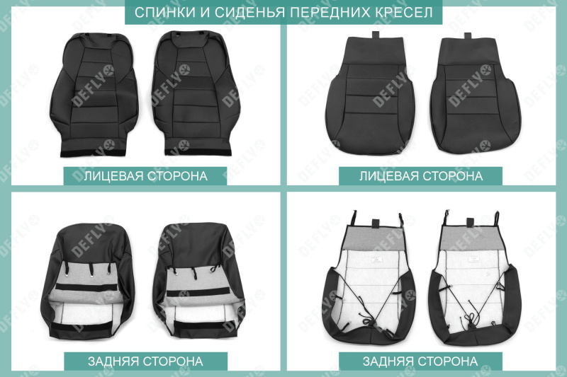 Чехлы на сиденья Mazda CX-5 (KF), 2016-2026, спинка 2 ряда 40/20/40, экокожа черная