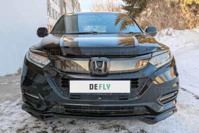 Утеплитель радиатора для Honda Vezel (RU), 2018-2021, рестайлинг, экокожа черная 
