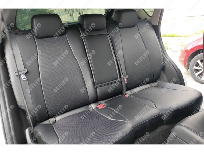 Чехлы на сиденья Mazda CX-5 (KF), 2016-2026, спинка 2 ряда 40/20/40, экокожа черная