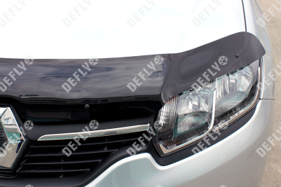 Дефлектор капота Renault Logan (L52), Renault Sandero (B52), Stepway, 2014-2022