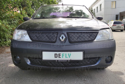 Автоодеяло и утеплитель радиатора Renault Logan (L90), 2004-2009, до рестайлинга
