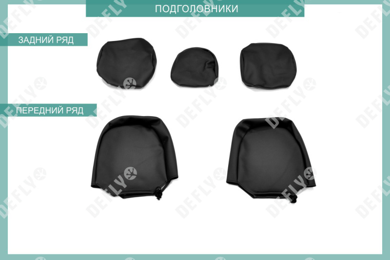 Чехлы на сиденья Mitsubishi ASX/RVR, 2010-2022, Citroen C4 Aircross, 2012-2017, Peugeot 4008, 2012-2015, экокожа черная/жаккард