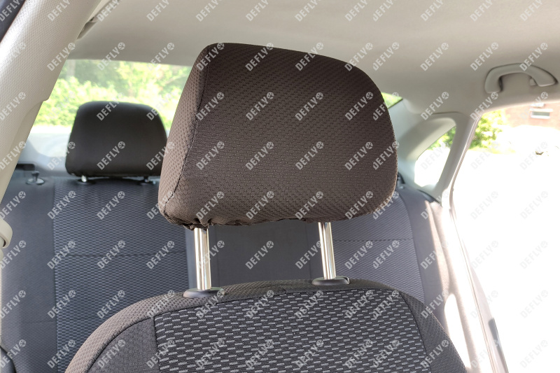 Чехлы на сиденья Volkswagen Polo, 2010-2020, седан, спинка 2 ряда цельная, жаккард 