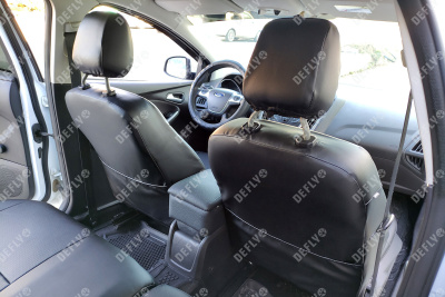 Чехлы на сиденья Ford Focus 3, 2010-2019, комплектация Trend Sport, Titanium, экокожа черная
