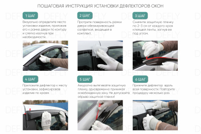 Дефлекторы окон BigSize Mitsubishi Delica, 1994-2007, 4 поколение