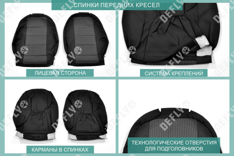 Чехлы на сиденья Chevrolet Cobalt (T250), 2011-н.в., Ravon R4, 2016-2020, жаккард