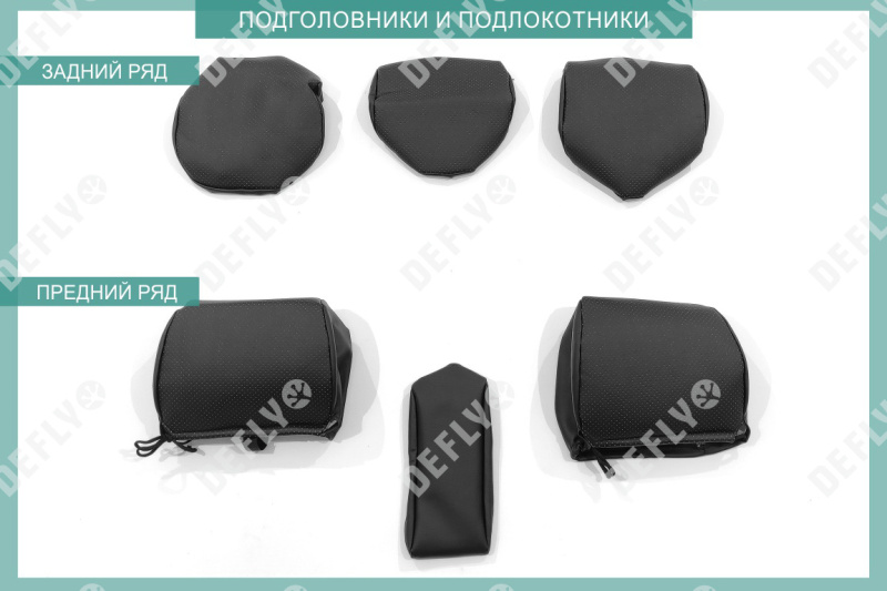 Чехлы на сиденья Skoda Rapid, 2012-2020, задний ряд 60/40, без подлокотника, экокожа черная