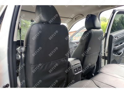 Чехлы на сиденья Mazda CX-5 (KF), 2016-2026, спинка 2 ряда 40/20/40, экокожа черная