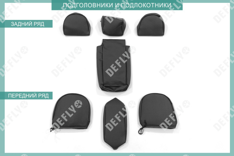 Чехлы на сиденья Mitsubishi Lancer (CY), 2007-2011, седан, комплектация Intense, экокожа черная