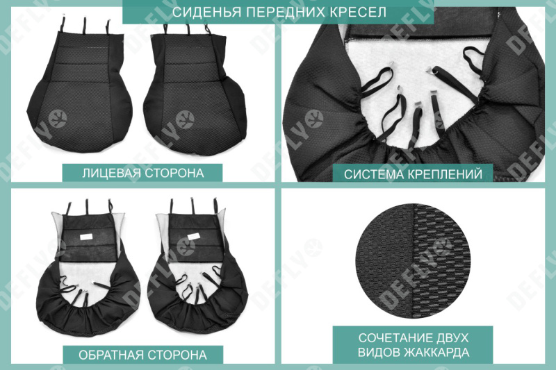 Чехлы на сиденья Лада Веста, 2015-н.в., седан, задний ряд 60/40, жаккард