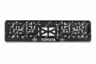 Рамка для номера автомобиля с защелкой, пластиковая, черная, TOYOTA серебро 