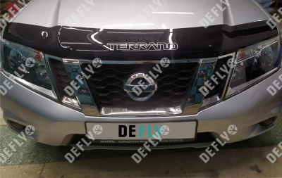 Дефлектор капота Nissan Terrano (D10), 2014-2022
