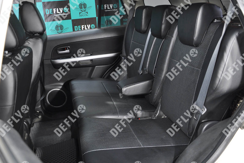 Чехлы на сиденья Suzuki Grand Vitara, 2005-2016, 5 дверей, экокожа черная