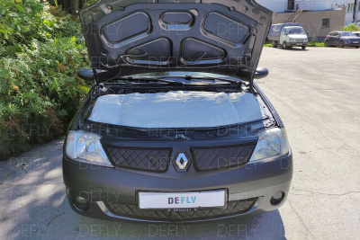 Автоодеяло и утеплитель радиатора Renault Logan (L90), 2004-2009, до рестайлинга